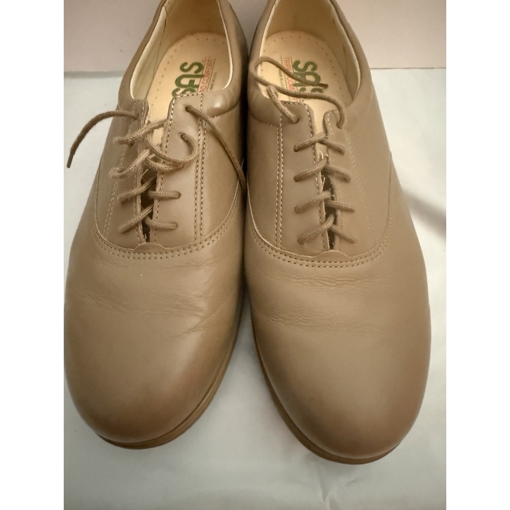 SAS Tripad Comfort Beige Leather Women's  Shoes Lace Up Soft Step Heel 11M